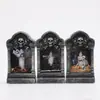 Lámpara de Lápida de Halloween Nuevos Accesorios Decorativos LED Lámpara de Vela Colorida Parpadeante Lámpara de Calavera Linterna de Calabaza Portátil
