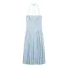 Comercio Exterior Transfronterizo Ropa de Mujer 2026 Verano Nuevo Estilo Francés Vestido Midi de Lunares con Tirantes al Cuello 4772354