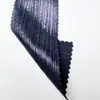 Tecido especial com listras de beleza estampadas a quente com estampagem total em folha de ouro, tecido com costelas listradas brilhantes, material fino para vestidos listrados e figurinos de palco