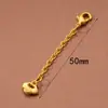 Accesorios Antiguos Vietnamitas de Oro de Arena Alta Retención de Color Cuentas Espaciadoras Colgante de Zirconio Incrustado de Durazno Cadena de Extensión para Pulsera y Collar Joyería DIY