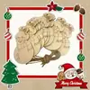 Decoración Navideña Colgante de Madera DIY Pintado a Mano Graffiti Viruta de Madera Corte Láser Tablero en Blanco Decoración para Árbol de Navidad