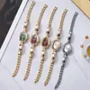 Popular Reloj Femenino del Fabricante, Lujo Ligero Incrustado de Diamantes Moda Pulsera Estilo Reloj Femenino Modelo de Celebridad de Internet Retro de Nicho
