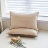 Funda de almohada de jacquard de algodón puro Paquete doble Funda de almohada 100% algodón 48x74cm Persona individual Paquete individual Funda protectora para núcleo de almohada Estilo nuevo