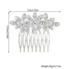 Pente de Cabelo com Zircônia de Cristal Acessórios para Vestido Pente para Coque de Noiva Ornamento de Cabelo Pente de Cabelo com Strass