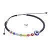 Pulsera Explosiva Europea y Americana ins Cuentas de Vidrio Cuentas de Cobre Ojos de Demonio Ajustable Tejida a Mano Cuerda de Mano para Transfronteriza