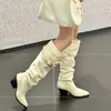 Botas Elegantes Apiladas Estilo Coreano Otoño 2026 Más Vendidas Sensación Atmosférica Combina con Faldas Maduras y Hermosas Alargan y Estilizan Botas Largas Mujer