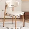 Silla de Comedor de Hierro Estilo Italiano Lujo Ligero Moderno Simple Silla de Comedor para el Hogar Restaurante Silla con Respaldo de Diseño Estilo Nórdico de Alta Gama