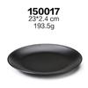 Plato de buffet de melamina de estilo japonés, plato negro poco profundo, plato plano, plato redondo, plato de hueso, vajilla de porcelana