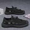 Sapatos de Verão Masculinos Novos Sapatos de Malha Vazada Respirável Sapatos de Trabalho Masculinos Tênis Antiderrapante Resistente ao Desgaste Sapatos Casuais Torre