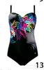 Trajes de baño de una pieza europeos y americanos 2025 para mujer, Estampado floral multicolor, Ropa de baño tipo bikini de talla grande, Venta al por mayor desde el fabricante, Estilo vintage