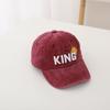 KING Boné Infantil Estilo Coreano Retrô Boné de Beisebol Primavera e Outono Novo Chapéu de Sol Boné Antigo