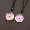 Colgante de moneda Shangui hecho de plata tibetana, colgante de moneda de cinabrio estilo chino vintage, accesorio de collar de hebilla de paz retro