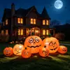 Set Inflable de Calabaza de Halloween de 2.4 metros Transfronterizo con Luces LED para Jardín, Césped y Accesorios de Decoración para Fiestas