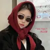 Xue Shang Mian Chapéu de Tricô Cor Sólida Outono Inverno Novo Cachecol Feminino Dupla Utilização Peça Externa Cobertura Traseira Cachecol Quente para Proteção do Pescoço