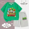 Plantas vs. Meninos. Conjunto de Roupa de Verão 2025 Novo Algodão Puro Roupas de Verão Camiseta Infantil Conjunto