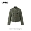 Chaqueta de Mezclilla Corta Retro Americana 2026 con Cuello Alto Desgastada para Hombres y Mujeres Otoño Nueva Llegada Chaqueta Ajustada de Hombro Regular Top