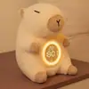 Despertador de Peluche Tostada Simple con Luz Dibujos Animados Multifuncional de Aprendizaje Silencioso Carga Nocturna para Habitación Infantil Luz Nocturna para Dormir