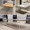 Soportes Acrílicos Transparentes para Patas de Mesa Soportes Flotantes para Mesa de Café Escritorio Mesa de Comedor Barra Acrílica con Forma de T Patas de Mesa Hechas a Medida
