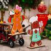 Haobei Transfronterizo Nueva Decoración Navideña Suministros Pan de Jengibre Paleta de Mano Pastel Adornos de Madera Hombre de Galleta