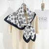 Bufanda Cuadrada Estampada de Camelia Estilo Pequeña Fragancia de Gama Alta para Fotografía de Viajes para Mujer Estilo K Elegante Elegante Moda Bufanda Cuadrada de 90