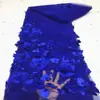 Malla de Tela Bordada 3D, Tela Bordada Estéreo con Cuentas Hecha a Mano, Tela para Vestido de Ropa de Primavera y Verano Lista para la Venta