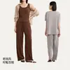 Conjunto de Lino Estilo New Old Money, Ropa Casual de Verano para Casa, Top de Manga Corta, Pantalones Casuales Sueltos Delgados, Una Pieza Envío Directo