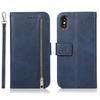 Funda de cuero con cremallera y diseño de becerro para iPhone 11 Pro MAX, funda protectora con tapa para tarjeta S20 y 7 Plus