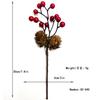 Recortes decorativos navideños transfronterizos accesorios DIY mini conos rojos agujas de pino bayas de pino simulación agujas de pino agujas de pino navideñas