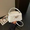Bolso cruzado pequeño cuadrado, bolso casual estilo coreano con lazo para el hombro, bolso nuevo y elegante, bolso de hombro lindo y simple para mujer