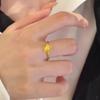 Anillo de Flor Rosa Estilo Coreano Nuevo Anillo de Moda de Lujo Ligero de Alta Gama para Mujer