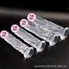 Pene Sin Huevo Transparente Jj Silicona Cristal Artificial Grande, Mediano y Pequeño Masturbador Femenino Juguete Sexual