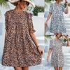 Europa y Estados Unidos transfronterizo 2023 primavera y verano nuevo estación independiente de eBay Amazon explosiones vestido retro con estampado de leopardo