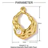 Trébol de Cuatro Hojas Francés Malaquita Estrella y Luna Concha de Perla DIY Colgante de Acero Inoxidable Collar con Corazón para Mujer Joyería de Acero de Titanio