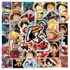 50 pegatinas nuevas de graffiti de One Piece Bicicleta Coche Eléctrico TV computadora portátil pegatinas para coche eléctrico