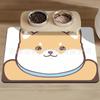 Tapete Cartoon Gato Cachorro Fofo de Lama Diatomácea Resistente à Sujeira Impermeável Tapete de Lugar Especial para Comida Tapete Absorvente para Tigelas Tapete de Chão Fácil de Limpar