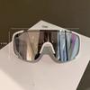Gafas de Sol para Ciclismo al Aire Libre, Montañismo y Esquí con Lente Única, Protección Solar, Estilo Retro de Marco Grande para Hombres y Mujeres
