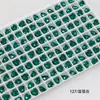 Rinestones para Uñas Dongzhou Corazón de Melocotón 5.5MM Base Puntiaguda Rinestones de Vidrio de Forma de Corazón de Colores Accesorios para Joyería DIY Decoración de Uñas Rinestones