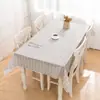 Decoração de Casa Estilo Fresco Xadrez Impermeável e à Prova de Óleo Toalha de Mesa Fácil de Limpar Sala de Estar Mesa de Jantar à Prova de Óleo e Resistente ao Calor Toalha de Mesa de PVC