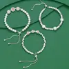 Pulseira de Pérolas Fashionable Estilo Ins de Luxo Leve com Design Exclusivo e Pedras de Zircônia, um Presente para Namoradas ou Amigas no Festival Qixi, Atacado