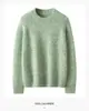 Suéter Cashmere Colorido de Bolinhas 100% Lã Cinco Agulhas Grosso Pesado Novo Estilo Preguiçoso Manga Raglan Gola Redonda Coreana Suéter de Cashmere