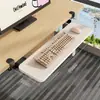 Bandeja para teclado, instalación sin taladro, clip de riel deslizante de cajón, tablero de extensión para escritorio de computadora, soporte de almacenamiento de ratón debajo del escritorio