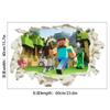Adesivos de Parede Meu Mundo Minecraft Fuga Quarto Infantil Decorativo Desenho Animado Adesivos de PVC