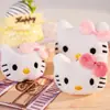 Boneca de Pelúcia Gatinha Kt Desenho Animado Fofo Pingente de Pelúcia Bolsa Roupa Pingente Broche Chaveiro Presente DIY