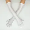 Novia Transfronteriza Spandex Guantes de Etiqueta Leften Vestido de Fiesta de los Años 1920 Performance de Boda Guantes de Fiesta Protección Solar