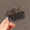 Novo Pente de Cabelo Elegante Totalmente Cravejado, Presilha Lateral Fashion e Estilosa para Arrumar Fios Soltos e Franjas, uma Ferramenta Mágica de Acessório de Cabelo