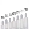 Botella de Vidrio Esmerilado Personalizada para Aceites Esenciales Botella Dispensadora Botella Gotero Botella de Bomba para Loción Botella Dispensadora de Muestras de Aceites Esenciales Cosméticos