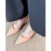 Sandalias Cerradas Chuyuji de Punta Fina sin Cierre para Mujer, Zapatos Elegantes y Cómodos de Tacón Bajo