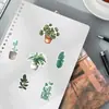 50 Pegatinas de Graffiti de Plantas Verdes Decoración Creativa para Computadora, Maleta, Taza de Agua, Pegatinas DIY, Libreta, Estilo Ins