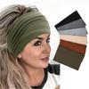 Banda para el cabello europea y americana para mujer, banda deportiva para la cabeza de color sólido, banda elástica para el cabello, banda para la cabeza de yoga, absorbe el sudor, elástica, bandana ancha, accesorios para el cabello antitranspirantes