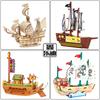 Modelo Montado de Navio Pirata de Madeira Artesanato de Navio Antigo de Madeira de Gotemburgo Enfeites para Casa Brinquedos de Barco Decorativos